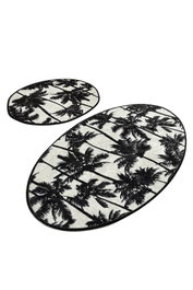 Mijölnir Juego de alfombras de baño Palm Djt, 2 piezas, Multicolor